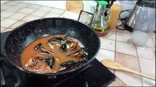 hola famili recetitas mejillones a la marinera y solomillo de cerdo  rustido 