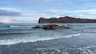 Listen to the waves gently crashing on the beach