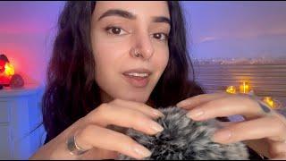 ASMR scratching your itchy brain  brain massage, fluffy mic triggers, mic scratching, asmr up close