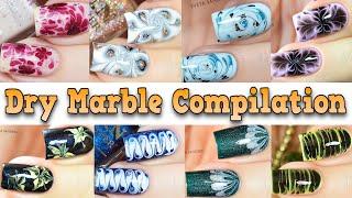 Nail Art Ideas Dry Marble Compilation