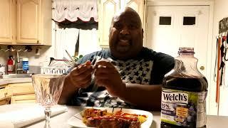 The Notorious BIG Breakfast (T Bone Steak, Cheese Eggs & 64oz. Welch's Grape Juice)