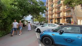 Gelendzhik. Quiet calm walk along the central sections of the promenade. Russia, September 2022