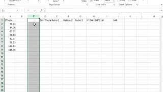 Indexing XRD peaks using excel