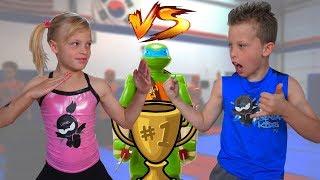 Sister vs Brother TWIN NINJA Challenge!