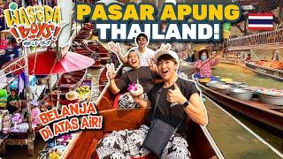 UNIK! MAKAN & BELANJA DI FLOATING MARKET TERBESAR THAILAND! | WASEDABOYS WORLD TRIP 7