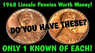 INCREDIBLE 1968 LINCOLN PENNIES WORTH CHASING - VALUES AS HIGH AS $7,000!!