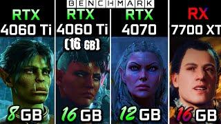 RX 7700 XT vs RTX 4060 Ti vs RTX 4060 Ti 16GB vs RTX 4070 // Test in 10 Games // 1K - 1080p