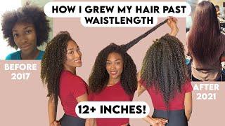 HOW I GREW MY HAIR TAILBONE LENGTH| MY NATURAL HAIR JOURNEY| MY ROUTINE (PICS AND VIDEOS INCLUDED!)