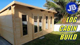 Building my Log Cabin Workshop -  Dunster House Terminator Pent Log Cabin
