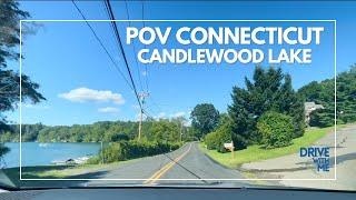 POV Driving around Connecticut - US. Candlewood Lake - Summer USA