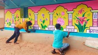 Wall painting Santhali bhit potaw