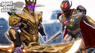 GTA 5 - Infinity Ultron VS King Thanos | The Infinity Gauntlet Battle !!