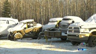 GPS tracker leads Alberta RCMP to chop shop worth millions in stolen vehicles, heavy equipment