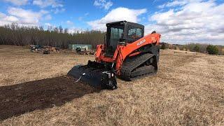 Skid steer tiller breaking pasture, demo by Swift Fox Industries