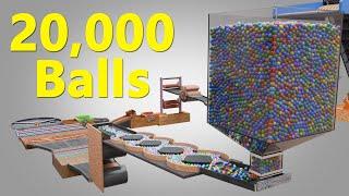 20,000 Colorful Balls Marble Run Loop animation V21