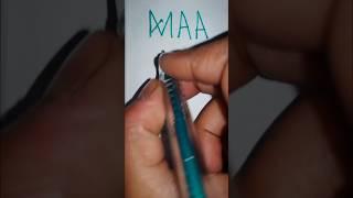 how to draw maa name logo easy #shotrs #viralshorts #logo #maa #name #art