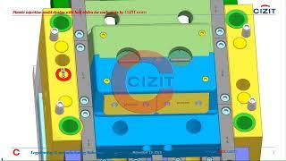 Plastic injection mold with half slides for mold making by cizit com