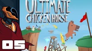 Let's Play Ultimate Chicken Horse - Multiplayer Gameplay Part 5 - Surf's Up, Everybody Drowns