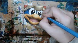 Extended Time-lapse  King Dedede Smash 64 Fan Art  Mini Magnetic Canvas
