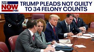 Donald Trump arrest: Pleads NOT GUILTY to 34 felony counts | LiveNOW from FOX