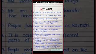10 lines on navratri in English #Navratriessay #shorts  essay on navratri #silentwriter