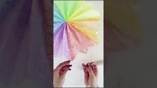 DIY Regenbogen Blume aus Butterbrottüten | Pride Deko