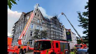 Dachstuhlbrand - Großeinsatz Feuerwehr Hannover