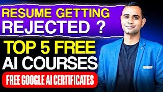 Top 5 Free AI Courses with Certificate | Free Google AI Certificates | Generative AI Certificates