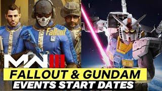 MW3 Upcoming Events Fallout & Mobile Suit Gundam Legends Start Dates Season 4