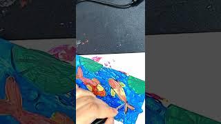 "How to Paint Koi Fish in The Pond: Acrylic Painting Tutorial for Beginners"