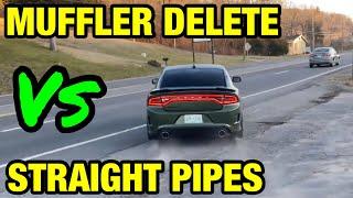 Dodge Charger Scat Pack 6.4L HEMI: MUFFLER DELETE Vs STRAIGHT PIPES!