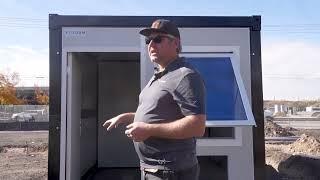 Manufacturer explains features of the micro-shelters in downtown Salt Lake City