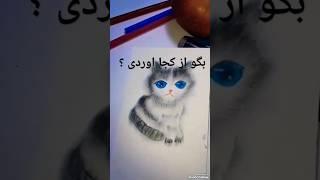 بگو از کجا اوردی چشمای مثل گربه #drawing #طراحی #art