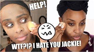 I TRIED FOLLOWING A JACKIE AINA MAKEUP TUTORIAL | OMG GIRL!  WTF?!?! 