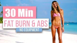 30 Minute FAT BURN & ABS Workout | Tone & Tighten without Equipment #modelworkout #fatburn