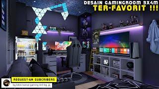 DIY GAMINGROOM DESIGN | Desain Kamar Gaming Terfavorit 3x4 Meter Request-an Subscribers