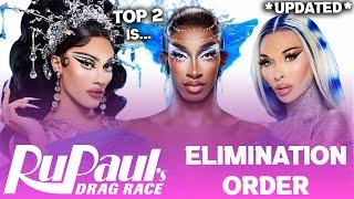 Season 17 *UPDATED* Elimination Order & Top 2 - RuPaul's Drag Race