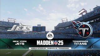 Jets vs Titans Week 2 Simulation (Madden 25 PS5)