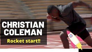 Christian Coleman rocket start!!