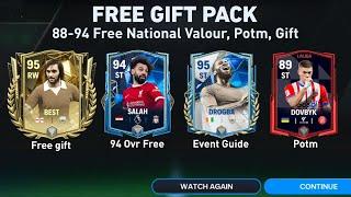 FREE GIFT PACK!! NATIONAL VALOUR EVENT GUIDE FC MOBILE 24 | 95 OVR BEST WINTER WILDCARD FC MOBILE
