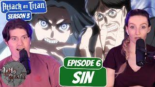 GRISHA VS THE REISS FAMILY! | Attack on Titan Season 3 Reaction with my Girlfriend | Ep 6 "Sin"