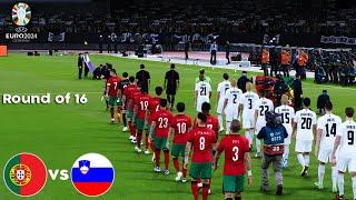 Portugal Vs Slovenia - UEFA Euro 2024 - Round of 16 | Full Match All Goals | PES Realistic Gameplay