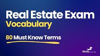 Real Estate Vocabulary: EXAM CHALLENGE!