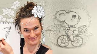 COURS DE DESSIN ️ Koala en vélo 