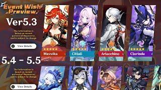 ALL BANNERS FROM 5.3 TO 5.5 (Mavuika, Arlecchino, Furina, Venti, Wriothesley) - Genshin Impact