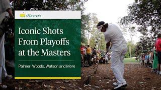 Iconic Shots From Playoffs at the Masters | Palmer, Woods, Watson And More