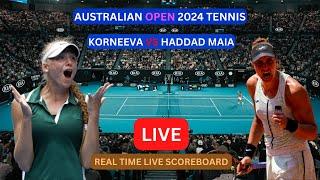 Beatriz Haddad Maia Vs Alina Korneeva LIVE Score UPDATE Today 2024 Australian Open Women's Tennis