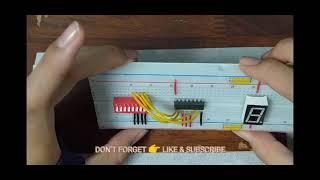 IC 7447 with 7 segment Display | Breadboard |