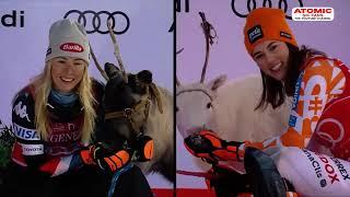 Mikaela Shiffrin about Petra Vlhova before Levi WC