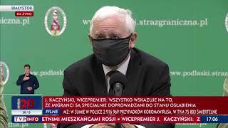 Jarosław Kaczyński w placówce SG: Na granicy powstanie trudna do sforsowania zapora
